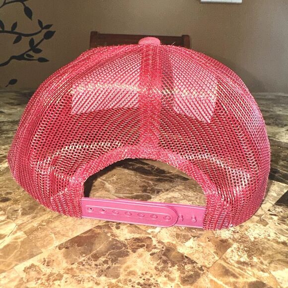 Bass Pro Shops Logo Mesh Net Trucker Hat Cap in Maroon Red - Picture 6 of 7